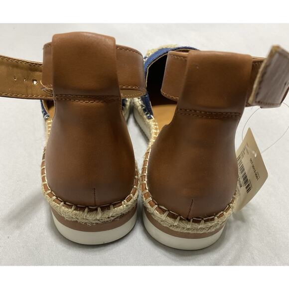 a.n.a Carrie Denim Blue Sandal Women Dress Shoe Sz 9M Espadrille Comfort Design - Picture 5 of 7